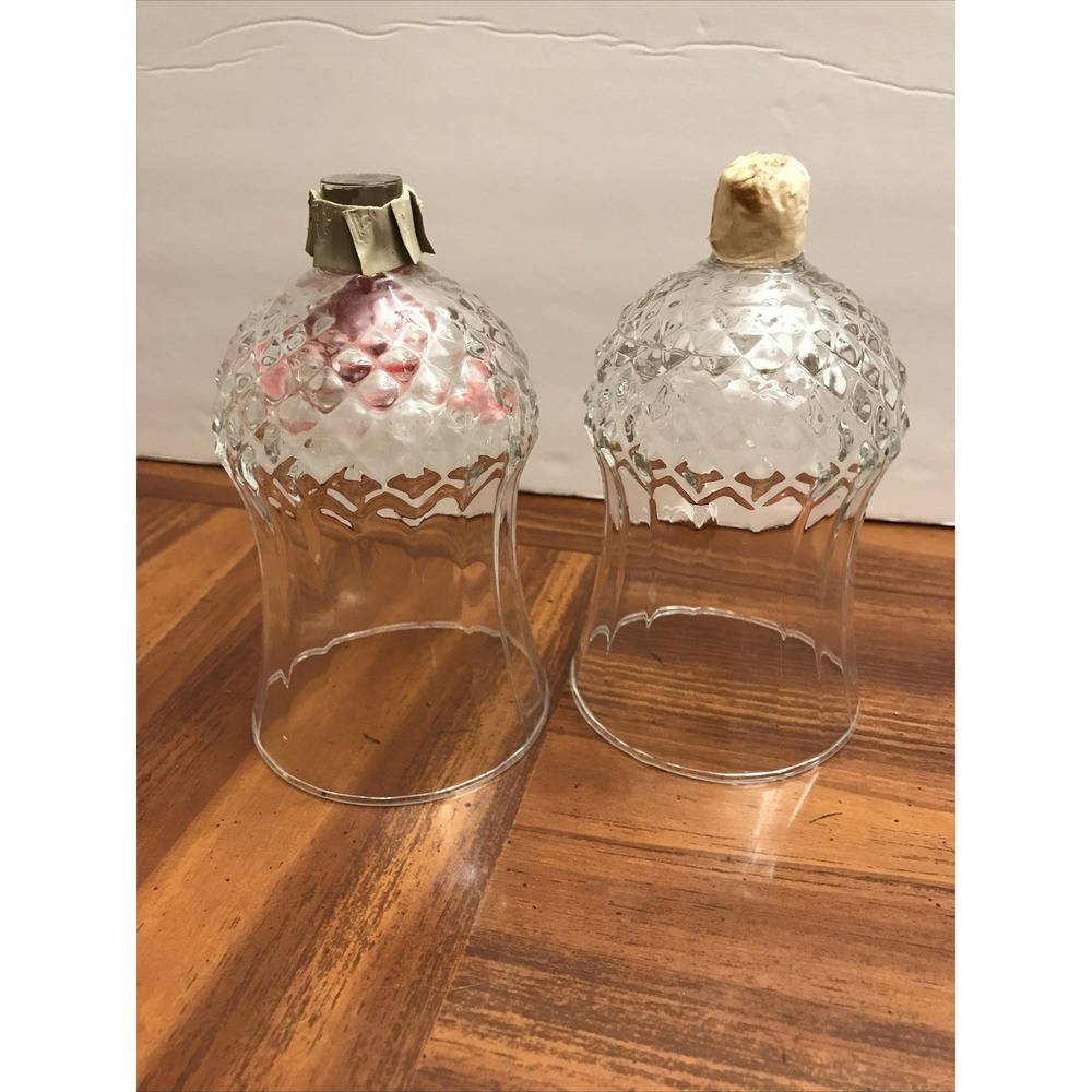Home interiors homco 2 diamond cut‎ clear glass votives